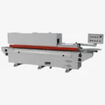 Automatic Edge Banding Machine DW330 PLC Control Double Row Press Wheels Profile Trimming Arc Scraper No Glue Residue
