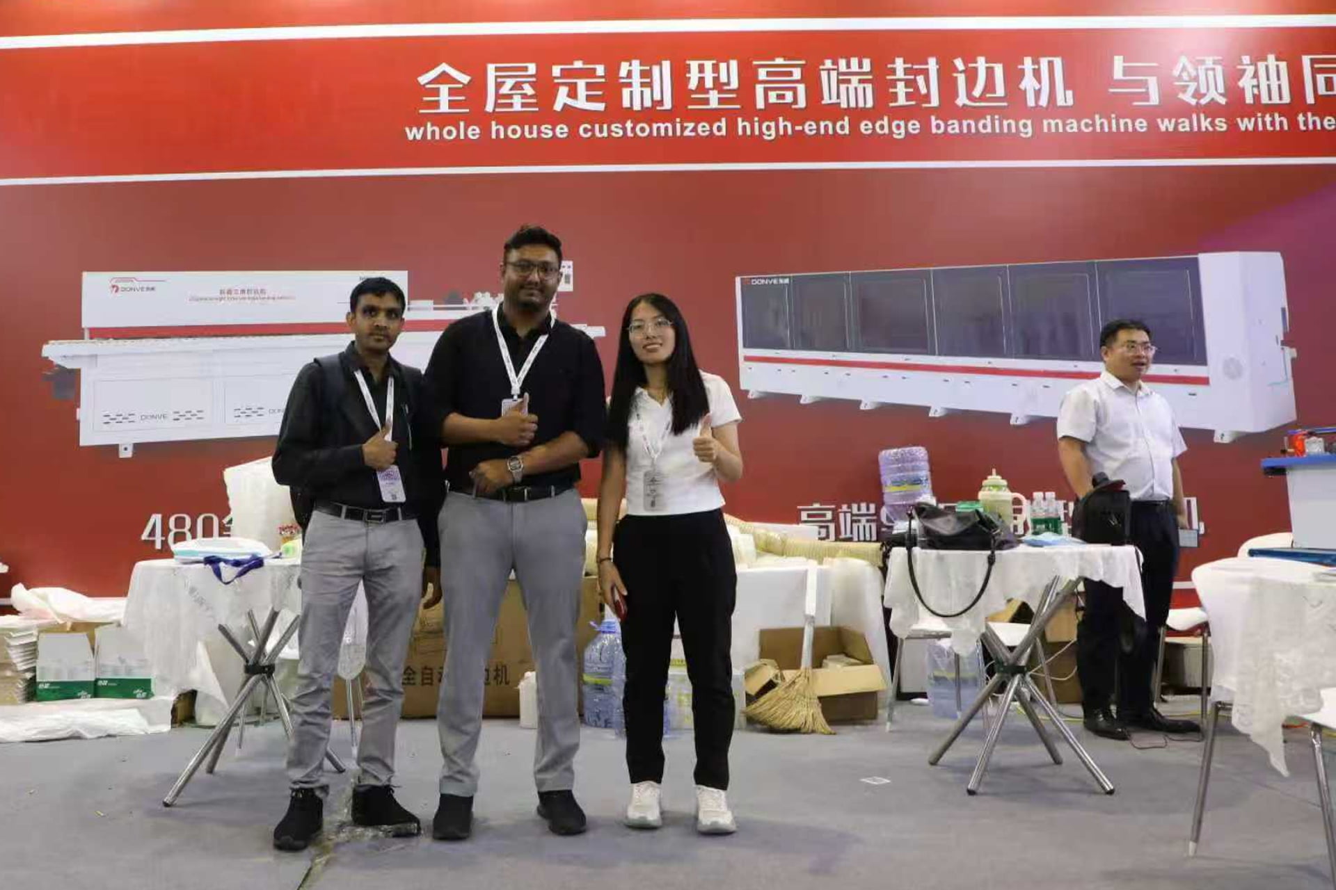 Ruiqi booth at woodworking machinery trade show