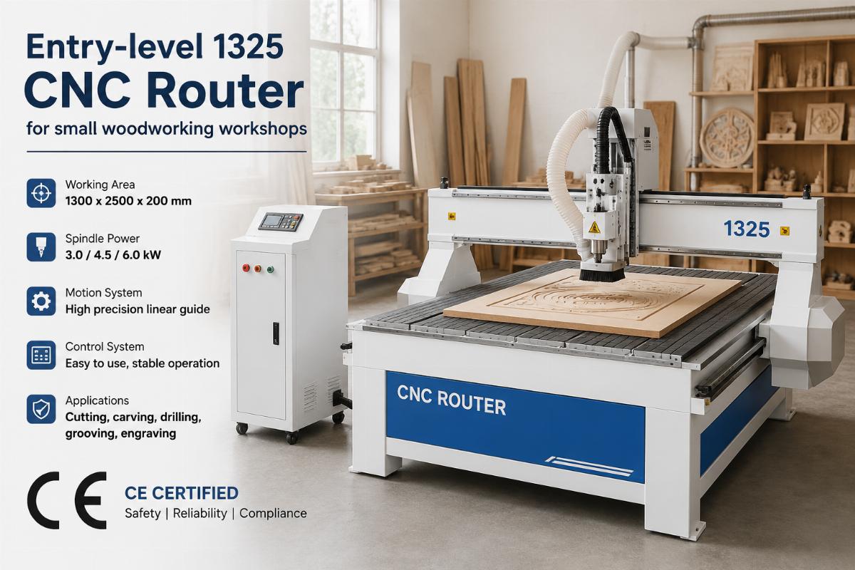 CE certified CNC router Entry-level 1325 CNC router for small woodworking workshops