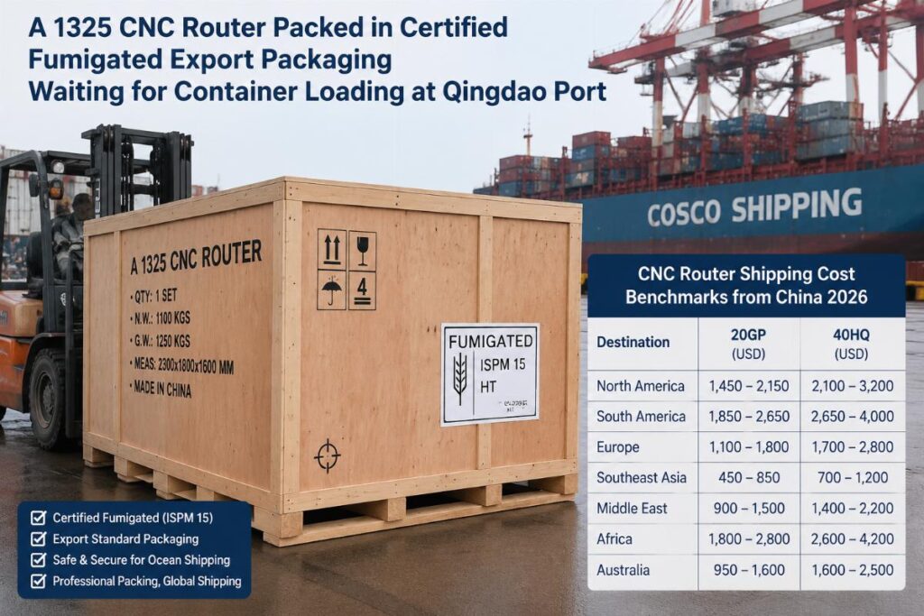 How Much Does Shipping a CNC Router from China Cost in 2026?
